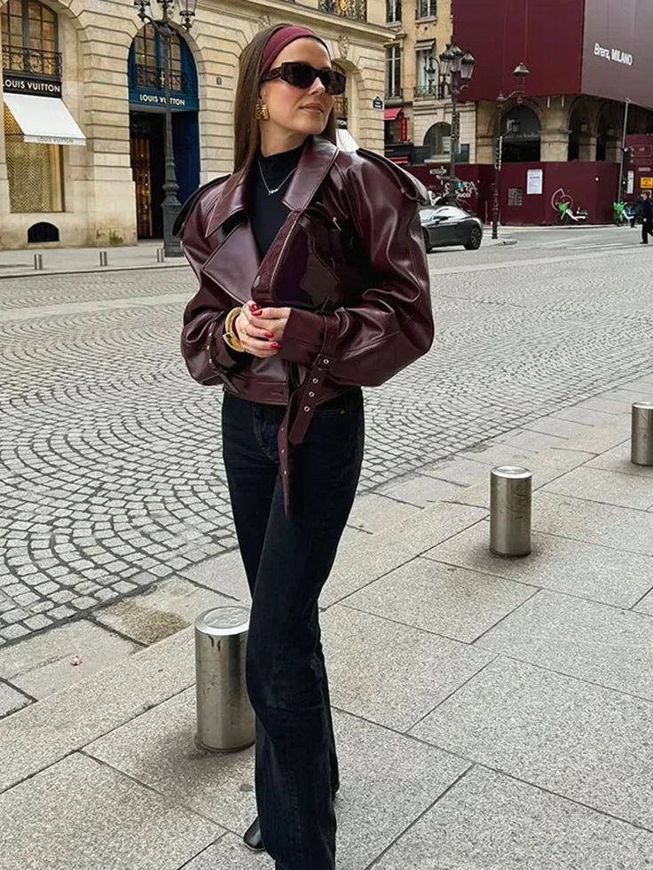 Chic cherry red jacket