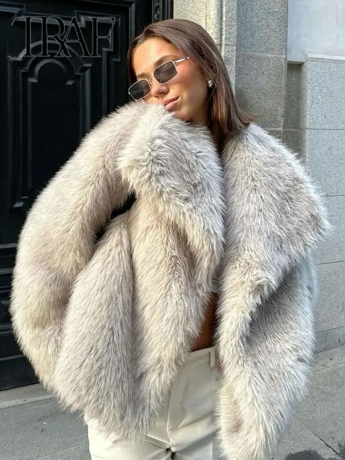 Faux fur jacket