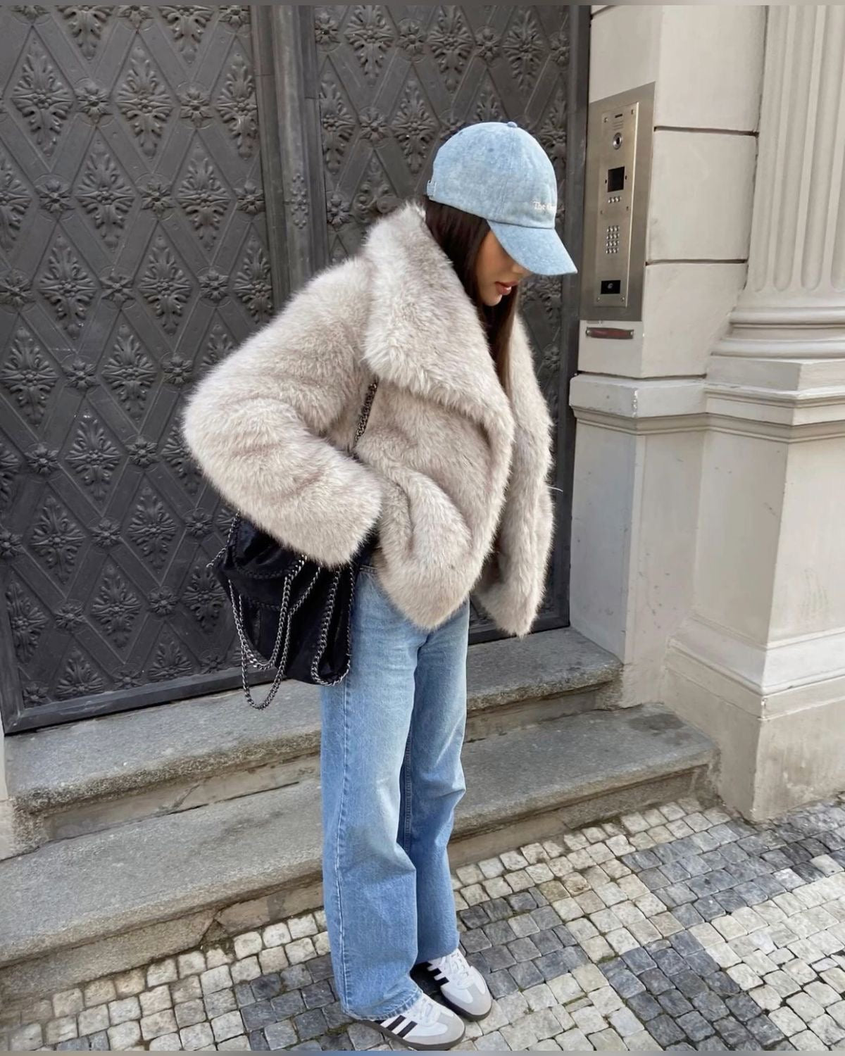 Faux fur jacket