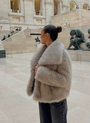 Faux fur jacket