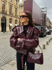 Chic cherry red jacket